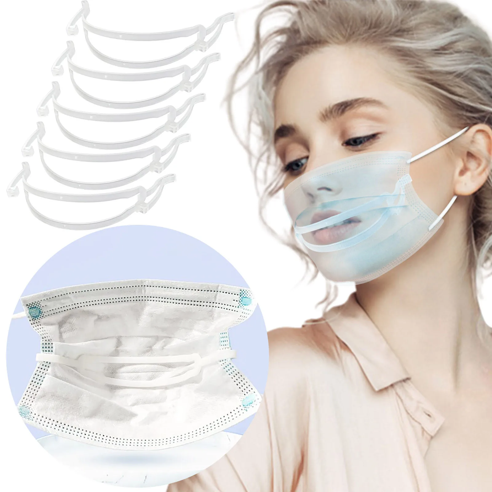 

Fast Delivery 1/3/5Pcs Mask Holder Safe & Reusable - Food grade silicone Halloween Cosplay washable and reusable Mascarillas