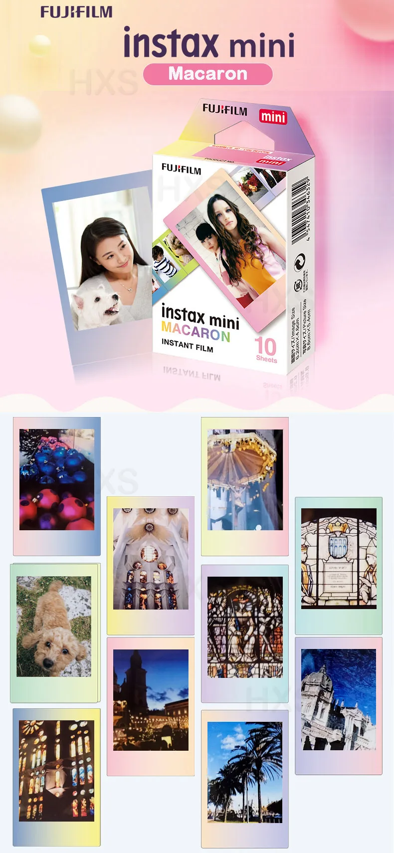 Подлинная Fujifilm Instax Mini 8 9 цветная фотобумага 10 шт. для Fuji 9 8 7s 50 90 25 70 Share SP-2 SP-1 Liplay мгновенная камера