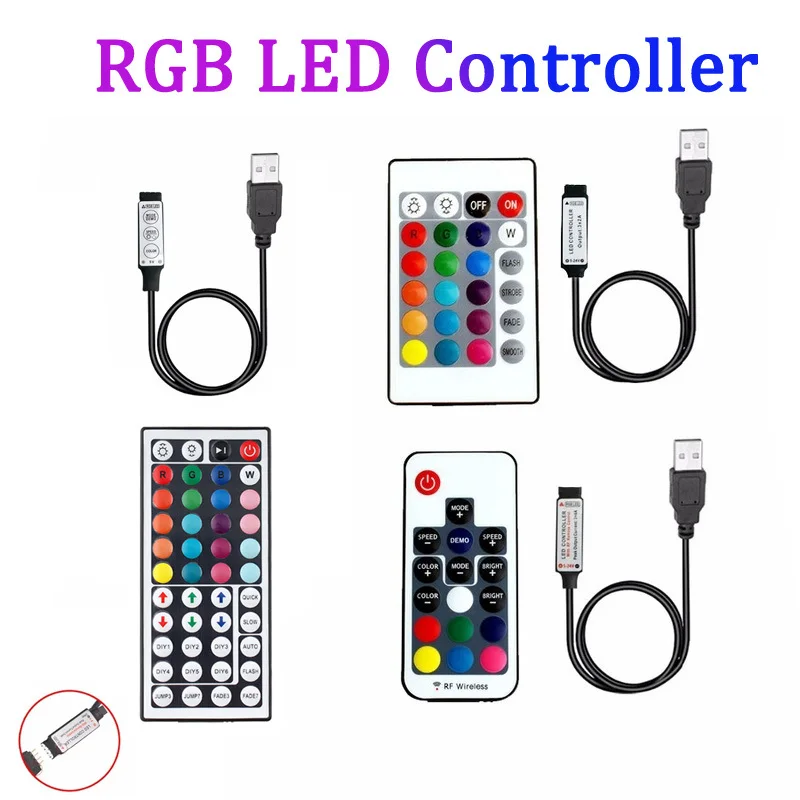 Светодиодный контроллер USB RGB 12 В 5 24 светодиодный дистанционного управления rgb usb 3