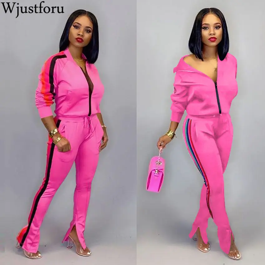 Wjustforu женская спортивная одежда спортивный костюм со стоячим воротником