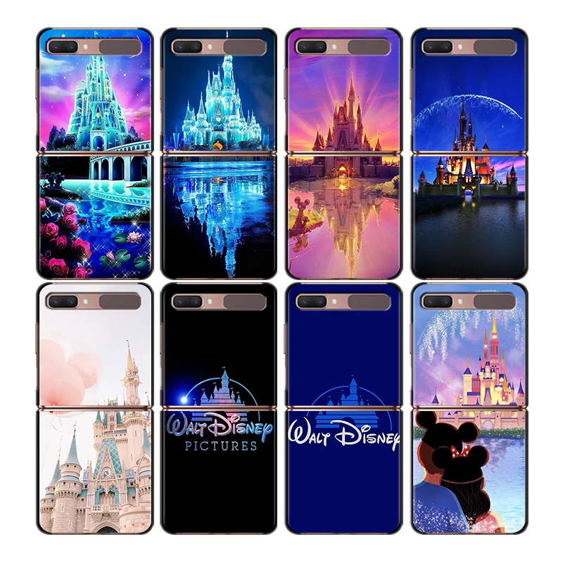 

Shockproof Mobile Cover Disney Cartoon Disneyland Park Castle For Samsung Galaxy Z Flip 3 5G Black Fundas Phone Case