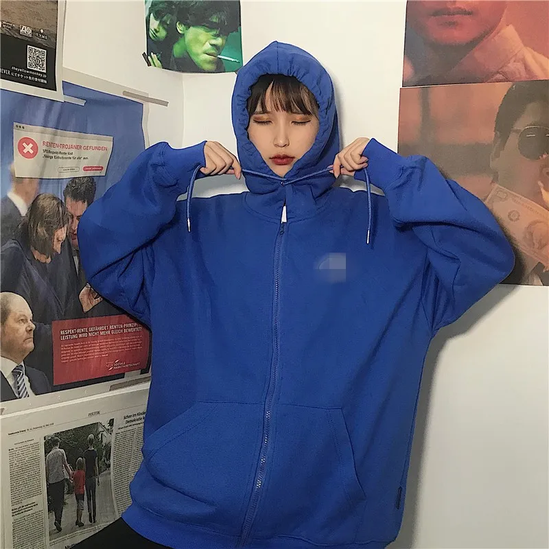 Женская толстовка с капюшоном Повседневная Толстая Толстовка большого размера