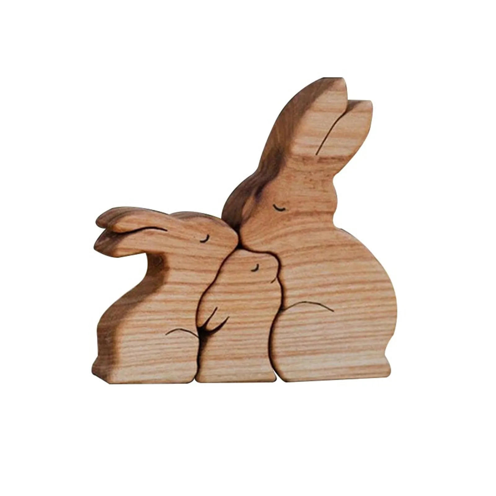 

Cute Animal Family Mother's Day Gift Wooden Statue Desktop Decoration Home Office Desk Decoration Crafts Lad3