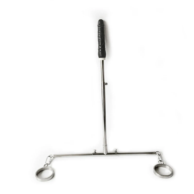 Эротический фаллоимитатор с открытой ногой из нержавеющей стали|Наручники и