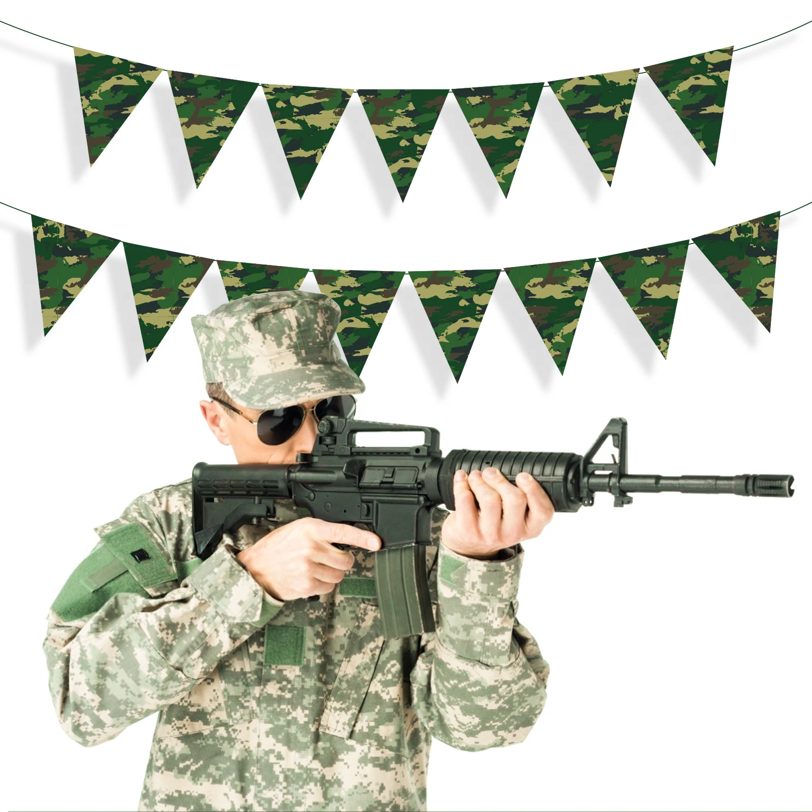 

Баннер BA175 армейский Камуфляжный, зеленый треугольный флаг для кемпинга