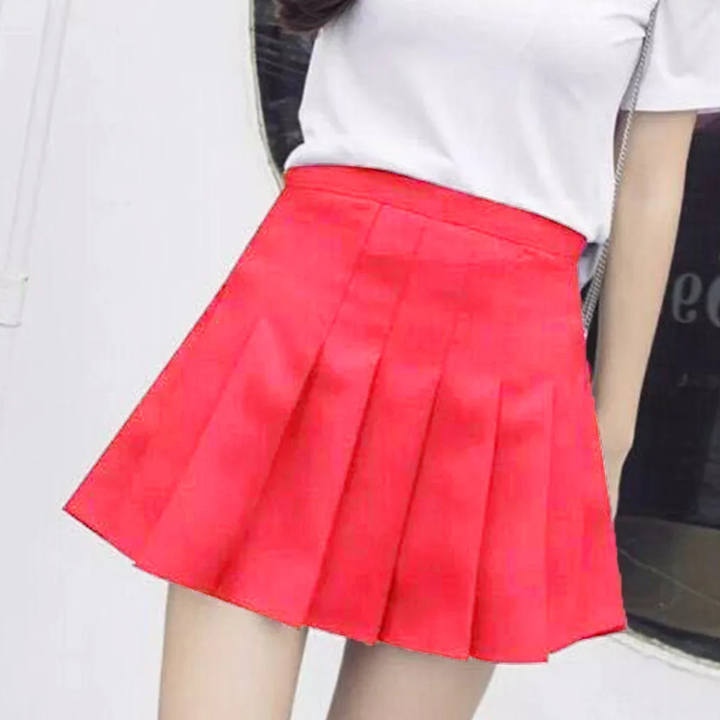 Женская плиссированная повседневная юбка MISSOMO мини-юбка с высокой талией уличная