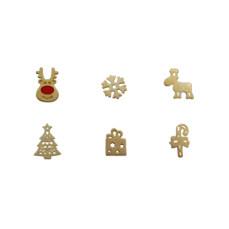 Женские серьги-гвоздики в виде рождественской елки из серебра 100% пробы |