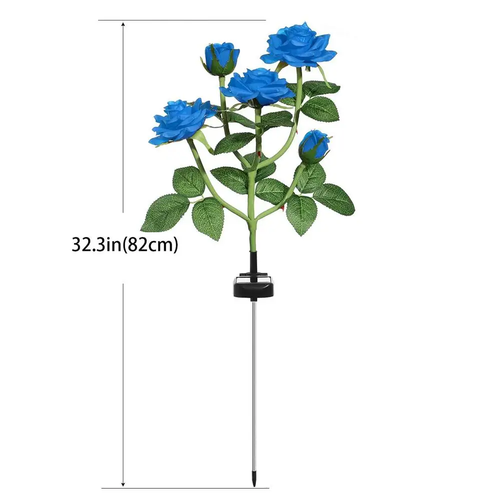 

LED Solar Simulation Rose Flower Light Waterproof Garden Landscape Lamp Outdoor Lawn Lamp Home Decorative Flower Lights