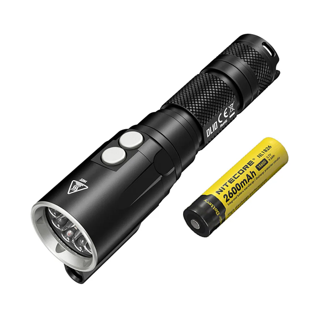 NITECORE DL10 дайвинг вспышка светильник CREE XP-L HI V3 светодиодный Макс 1000ЛМ водонепроницаемый 30 м Дайвинг светильник Подводный фонарь с батареей 18650 - Испускаемый цвет: DL10 NL1826
