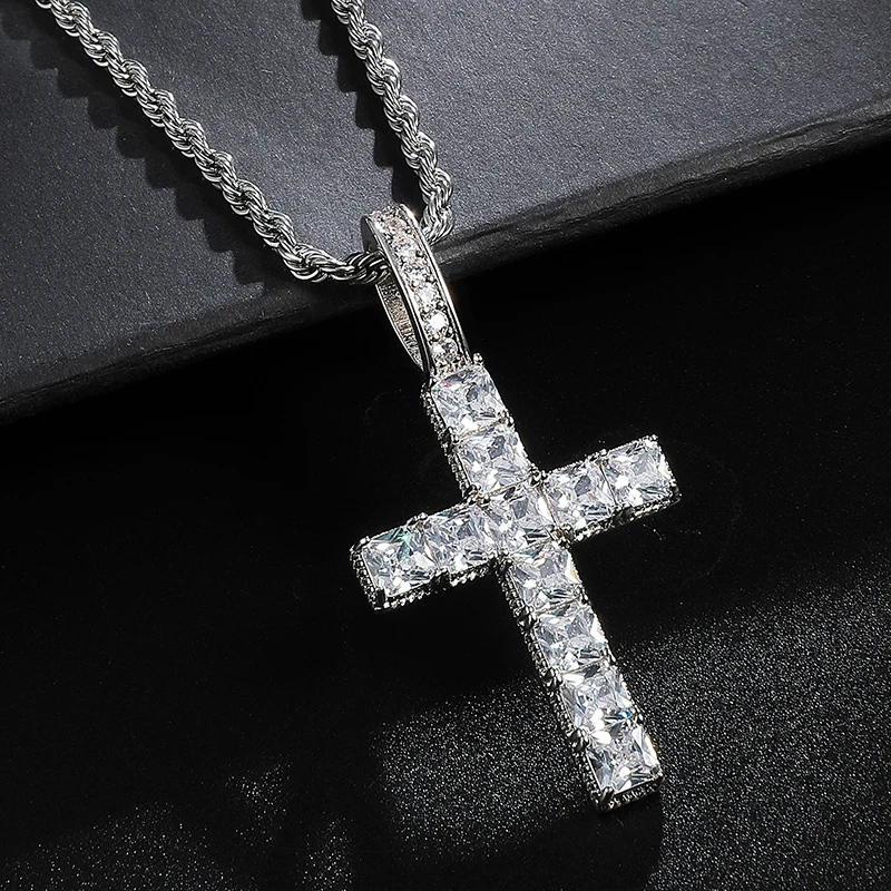 Ожерелье и кулон для мужчин в стиле хип хоп украшение с кубическим цирконием