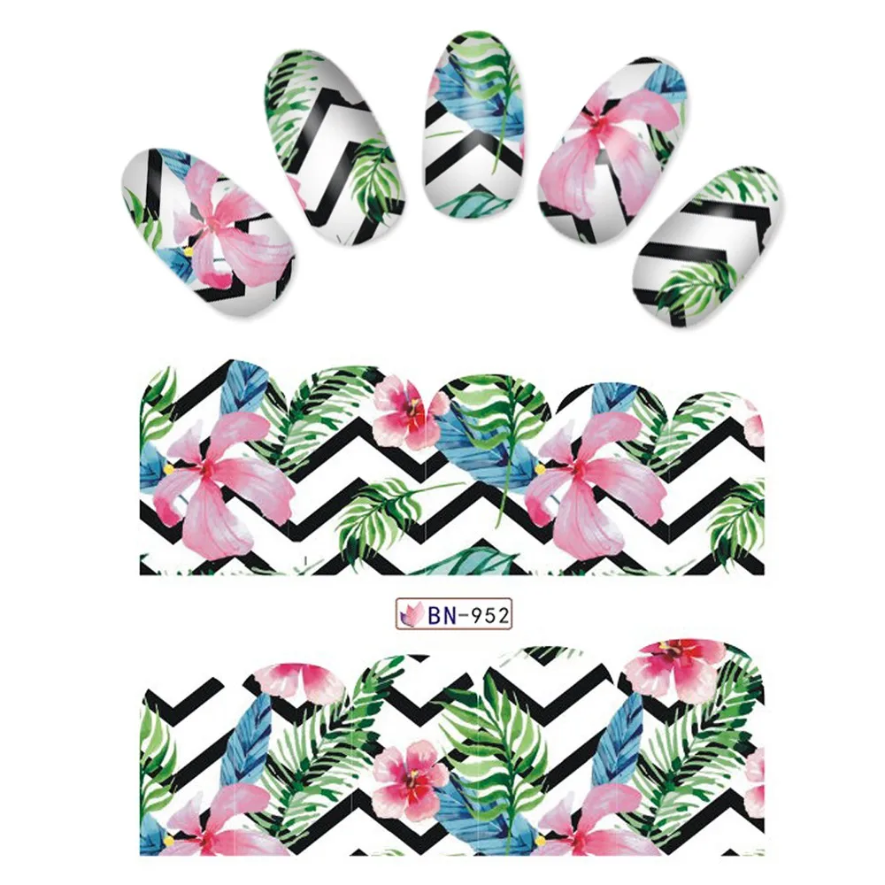 Наклейки для ногтей KADS 1 шт. летняя Цветочная серия наклейки-Слайдеры ногтевого