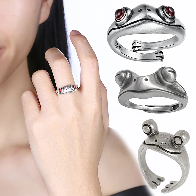 

Fashion Fog Rings Women Opening Vintage Retro Adjustable Ring Jewelry Stainless Steel Alloy Ladies Bagues Pour Femmes