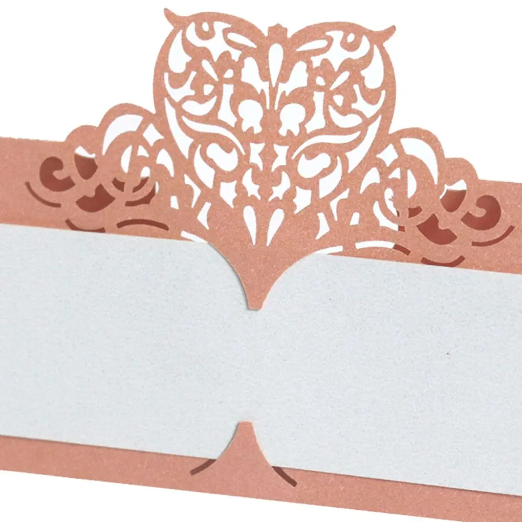 50 шт вырезанные карты для сидения в форме сердца винтажный стол номер имя карта