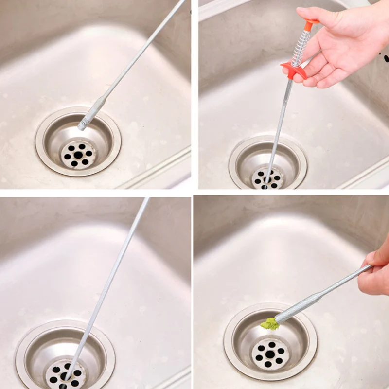

Drain Cleaner Sticks Clog Remover Cleaning Tools Spring Pipe Dredging Tools K888