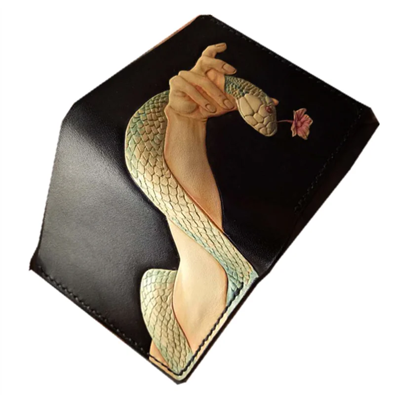 Бумажники ручной работы бумажники оригинального дизайна сумочки из змеиной кожи