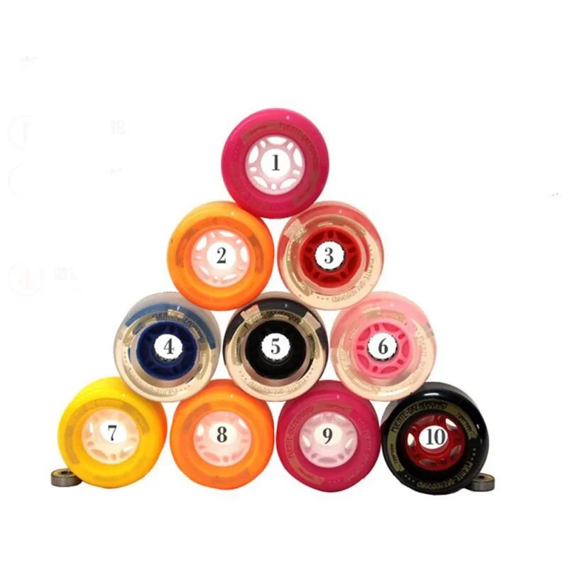 

New 4pcs Skateboard Flash Roller Wheel LED Light Rocker Flashing wheel Wheel DanceBoard 75A 70*42mm Longboard Double