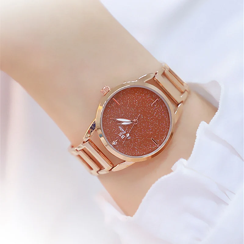 Роскошные Светящиеся женские наручные часы 2019 звездное небо женское платье