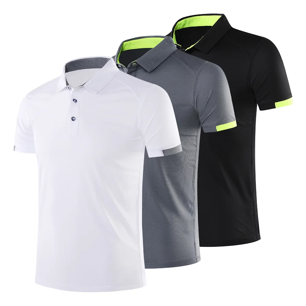 Men's Casual Polo Shirt, Short Sleeve Lapel Golf Wear, Breathable, Men's Golf Polo Shirt, Golf Clothing, Summer Sports T-Shirt