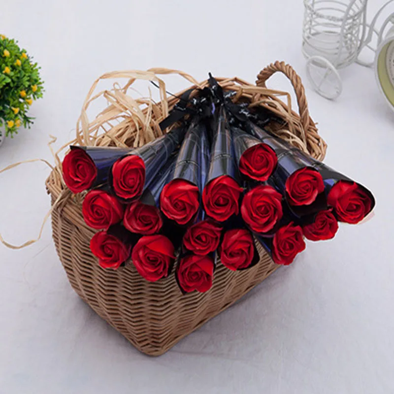 Мыло цветок один большой букет роз недорогие Искусственные цветы событие День