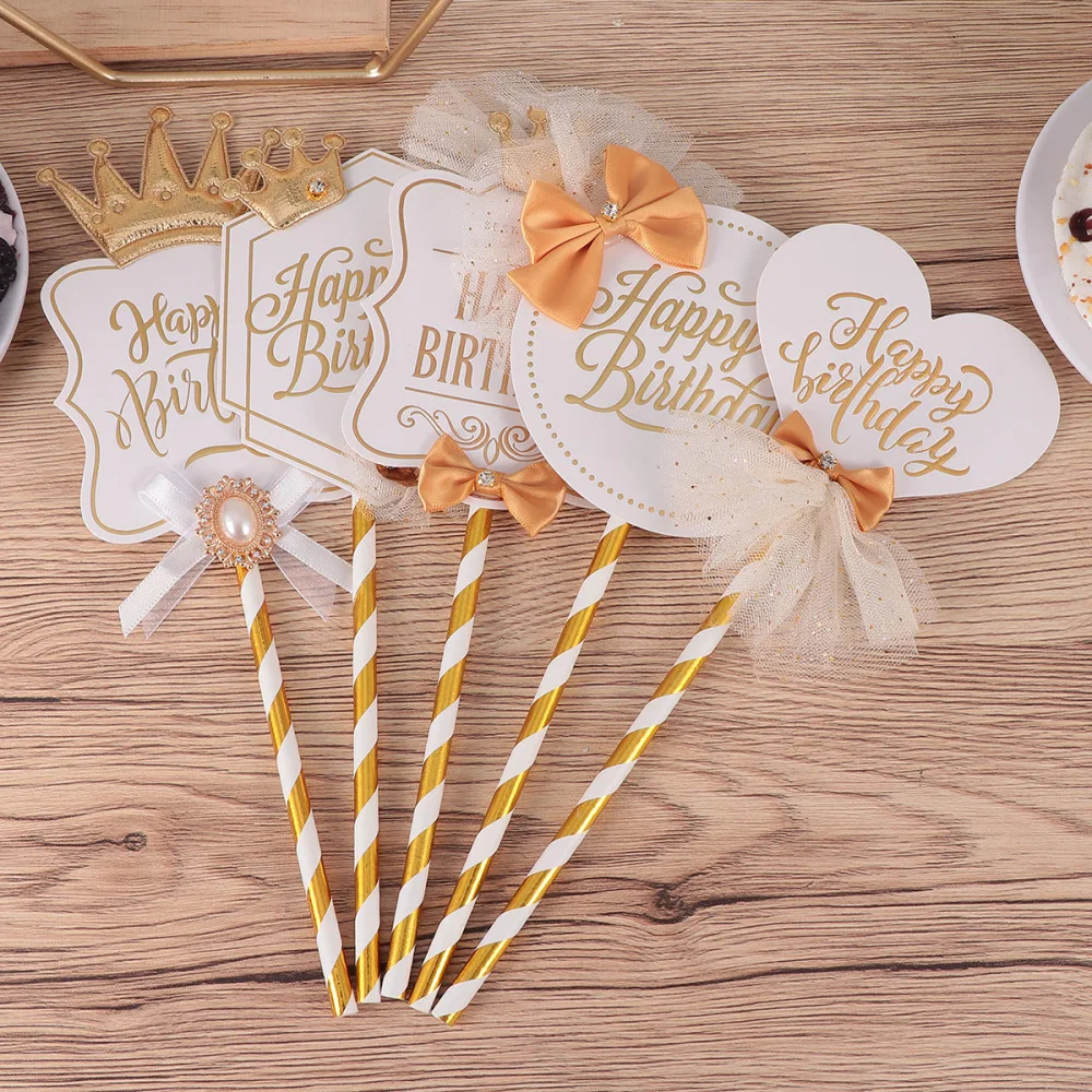 5 шт. в 1 наборе набор для торта тонкая корона кружева Декор карта выбор дня