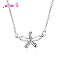 new sterling silver 925 flower pendant necklace for women fashion plant necklace ethnic style engagement jewelry