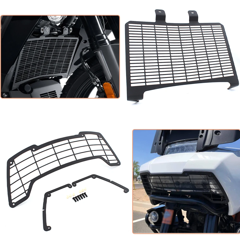 

Motorcycle Parts Radiator Grille+Headlight Guard Cover For Harley Pan America Adventure ADV 1250 Special RA1250 RA1250S 2021-Up