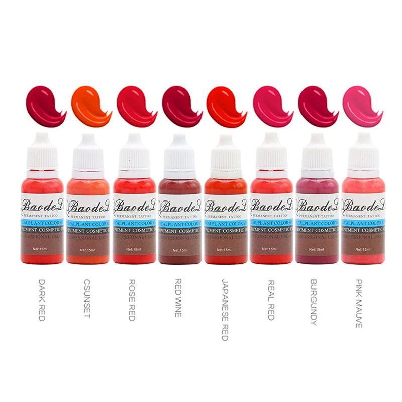15 мл тату пигментные чернила для бровей губ век микроблейдинг пигментный цветной