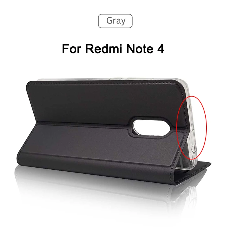 Redmi Note 4x чехол ZROTEVE кошелек чехол для Xiaomi Redmi Note 4 Pro Global Флип кожаный чехол для Xiaomi Note 4x4 Note4 чехол s - Цвет: Gray 4