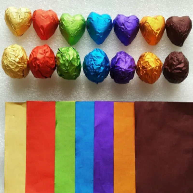 Алюминиевая фольга для упаковки шоколадных конфет сделай сам 10 цветов на выбор 100