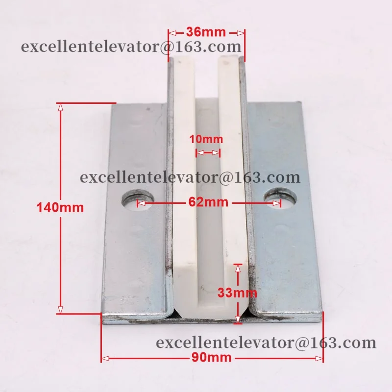 140*10mm Elevator Guide Shoe DX4D Replacement L140mm Use for Kone 10mm guide rail | Parts