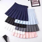 Юбка женская с завышенной талией, мини-юбка с подкладкой и шортами FS99, простой плиссированный