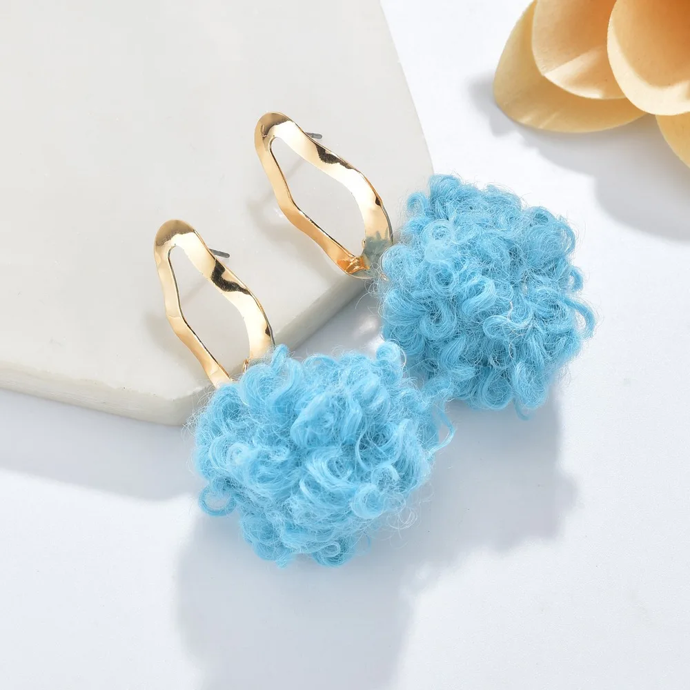 Terreau Kathy Корея модные женские серьги 2019 богемный цветок пряжа серьги-капли