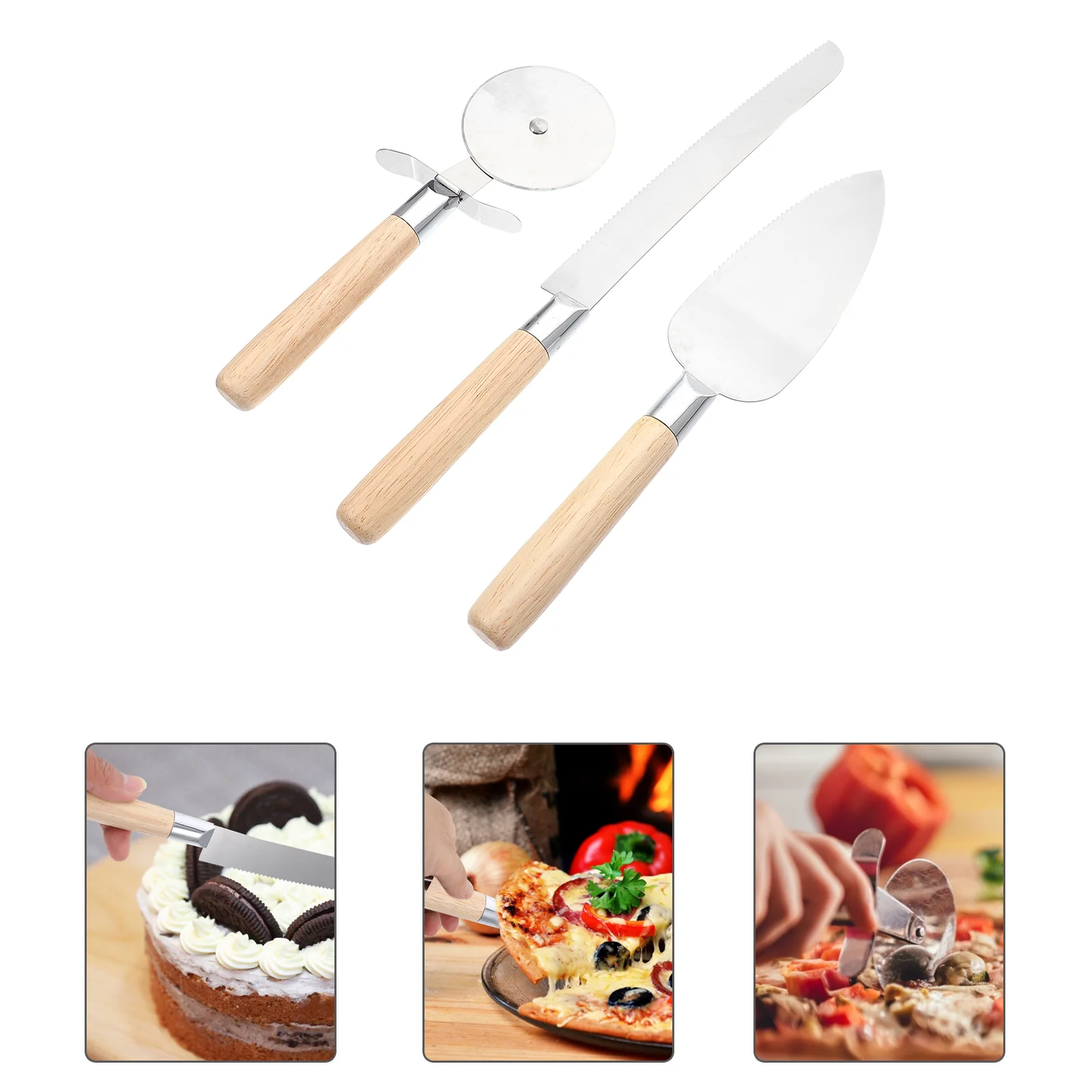 

1 Set Pizza Cutters Baking Supplies Cream Cake Spatula Pizza Cutters Tools
