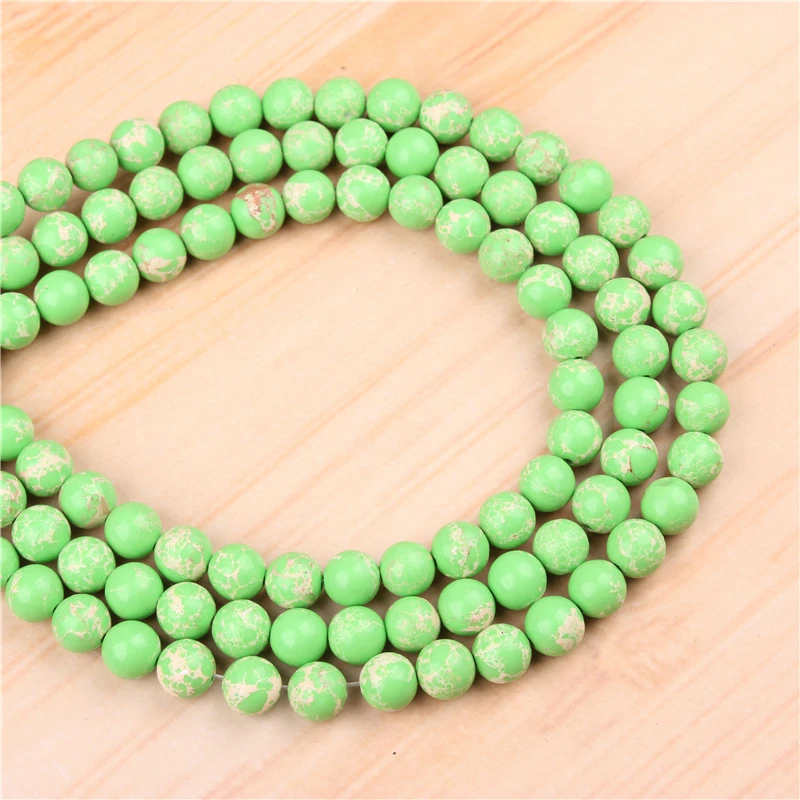 

Natural Emperor Green 4/6/8/10/12mm Bead Round Bead Spacer Jewelry Bead Loose Beads For Jewelry Making DIY Bracelet