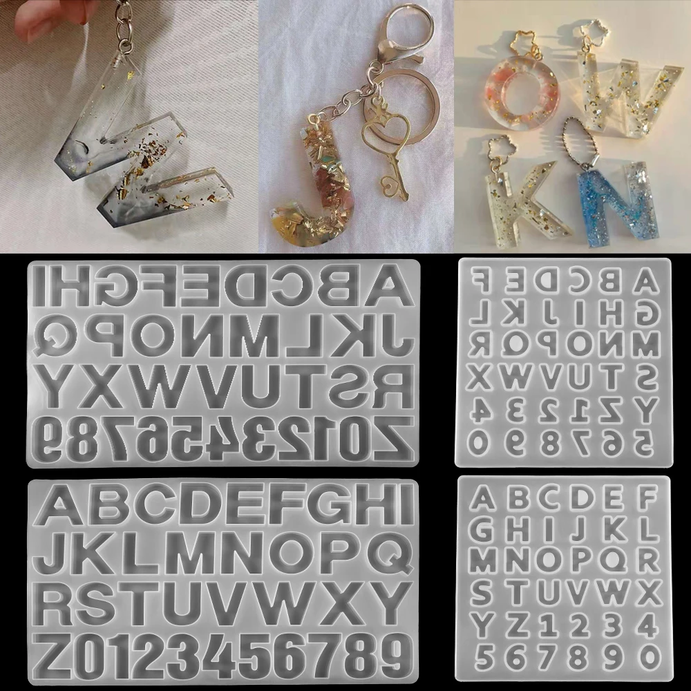 

Форма силиконовая для литья эпоксидной смолы, с цифрами алфавита формы букв, 1 шт.