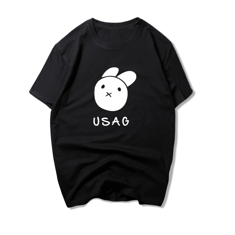 

Anime Eizouken ni wa Te Wo Dasu na! Rabbit Cosplay Costumes Summer Loose Short Sleeve T-shirt Unisex Casual pullover Tops