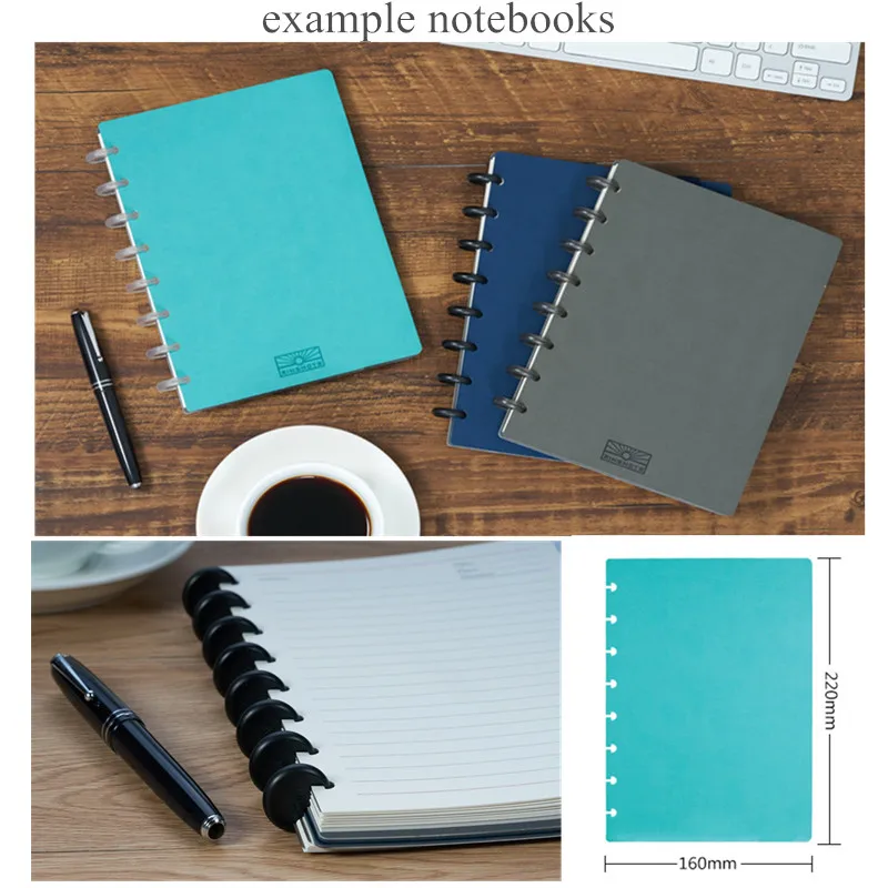 A5 Обложки для ноутбуков с 8 отверстиями грибов ежедневного ежедневника DIY