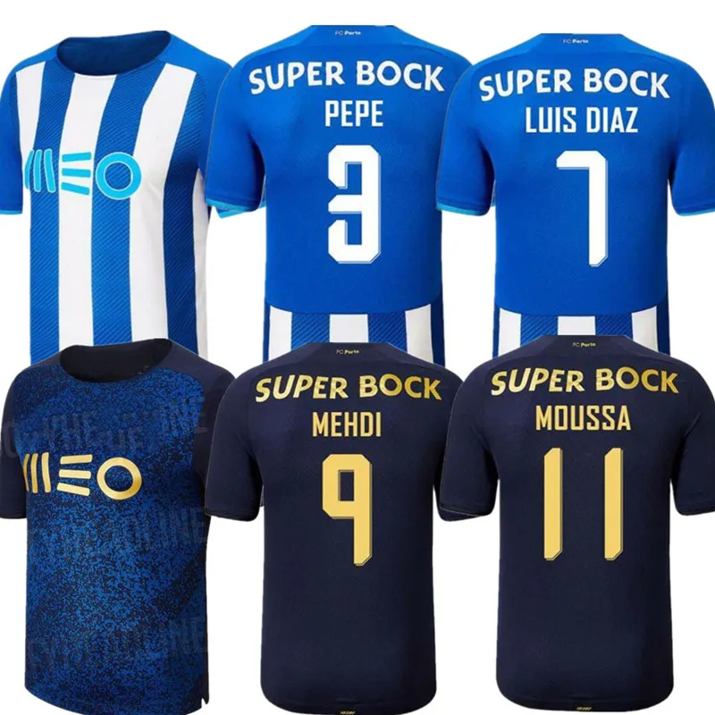 

Porto FC Home And Away Soccer Jersey 2021 PEPE LUIS DAZ MATHEUS MEHDI 2022 FC Porto New Top Quality Men Adults Soccer Jersey