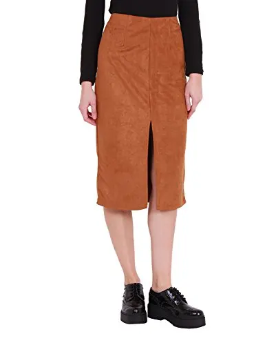 

Women's Faux Suede Midi Skirt 100% Polyester 60 colors