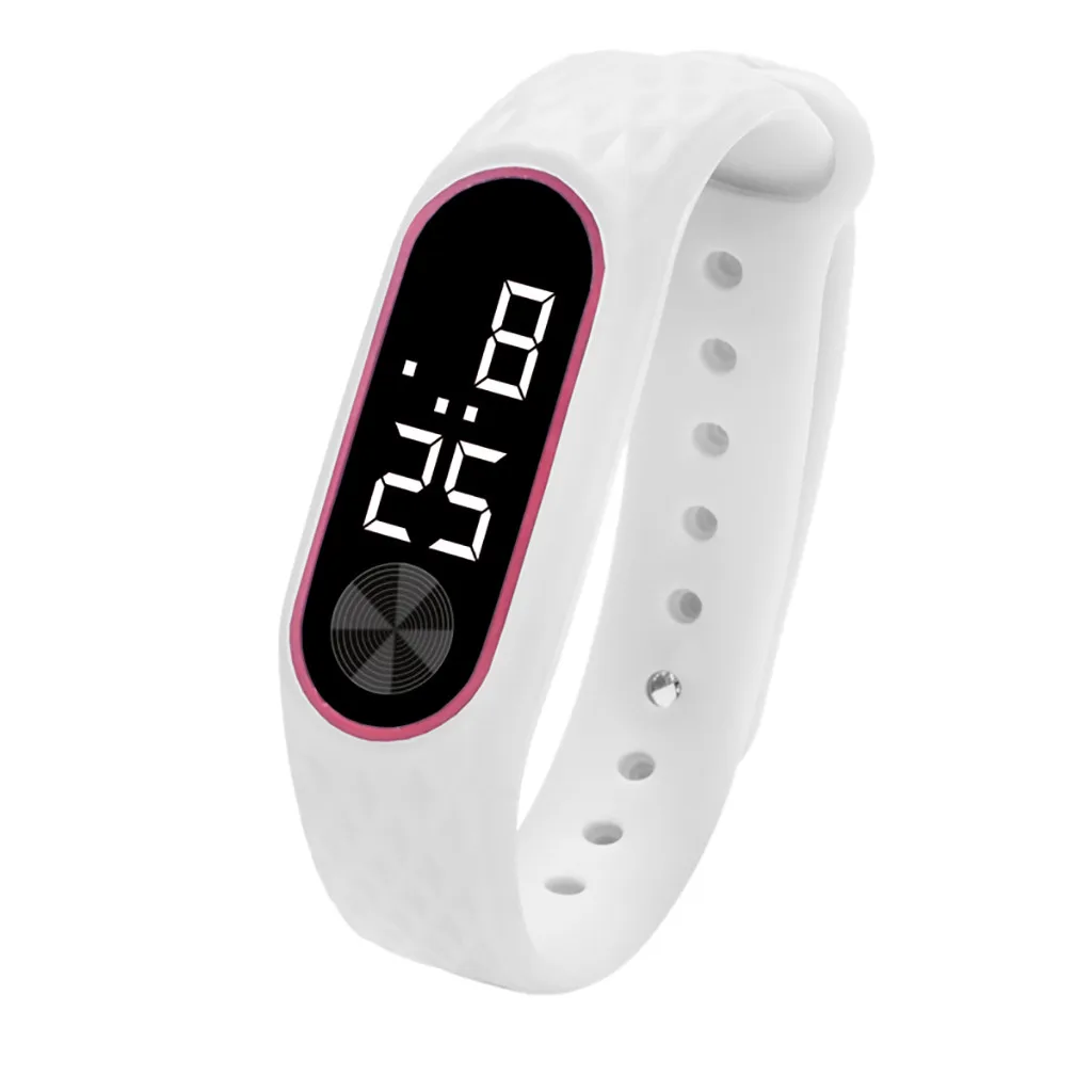

LED Digital Display Sports Watch Men Women Fitness Running Wristwatch Bracelet Children's Students Silica Gel Wrist Watches