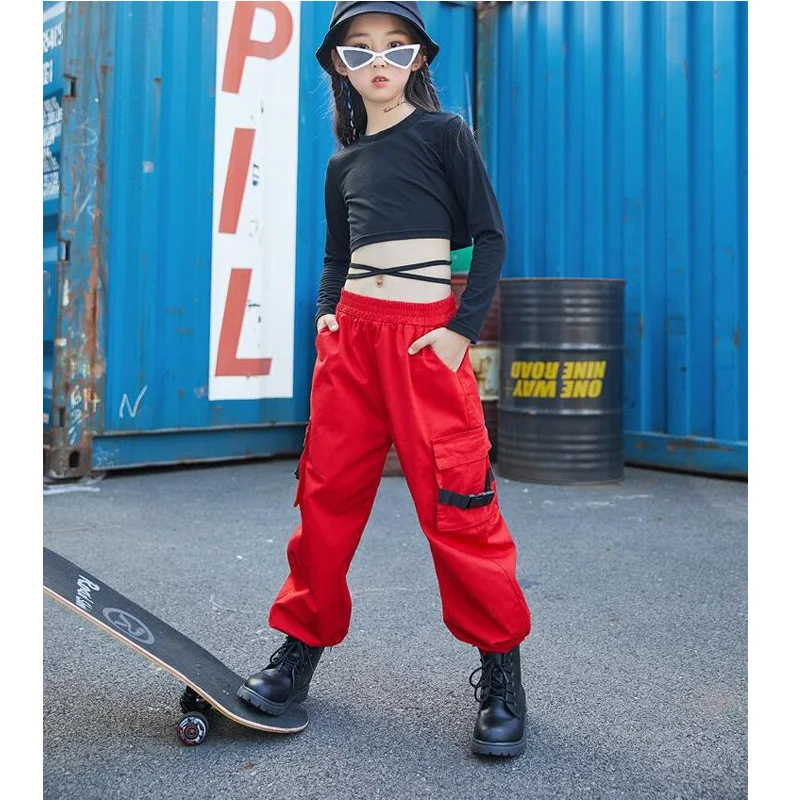 Детская модная одежда в стиле хип-хоп черная толстовка короткий топ Укороченная