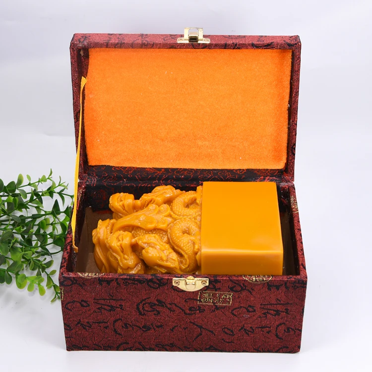 Имитация лаосского желтого нефрита Большие девять драконов печать первого