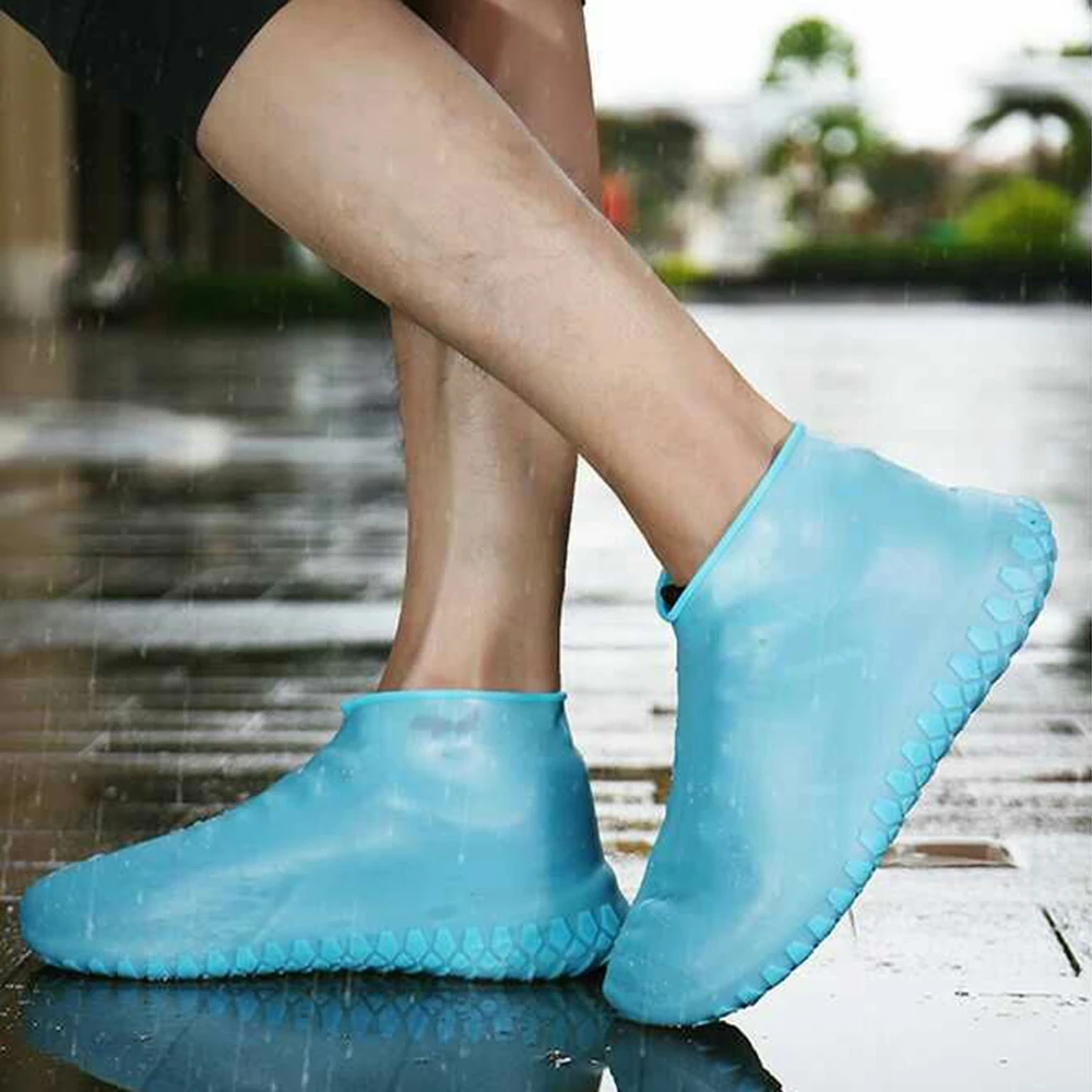 Фото Водонепроницаемые чехлы для обуви резиновые силиконовые непромокаемые сапоги