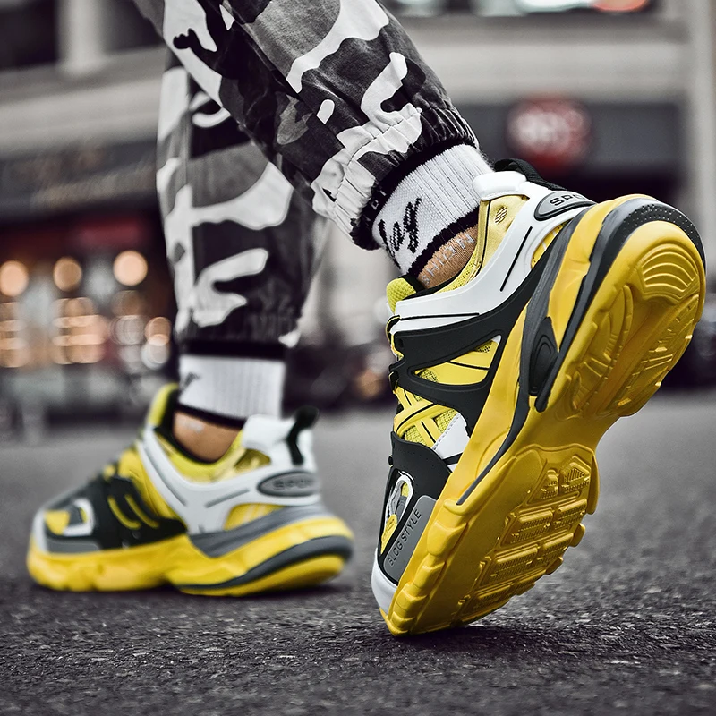 

High Quality Retro Style Fashion Men Shoes Couple Clunky Sneaker Comfortable Male Casual Shoes Zapatos De Hombre 2020