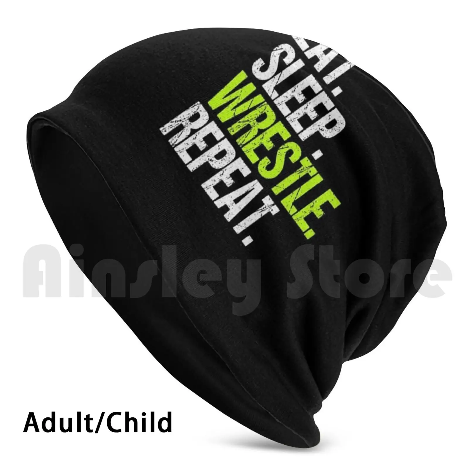 

Eat Sleep Wrestle Repeat Wrestling Funny Gift Beanies Pullover Cap Comfortable Funny Wrestling Shirtswrestling Gifts
