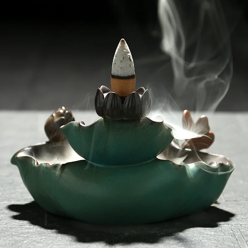 20 шт конусов + цветок лотоса горелка бабочка Лотос пруд задний поток ладан