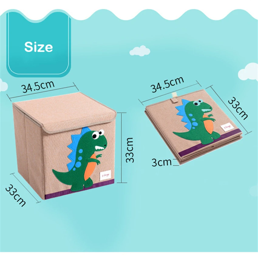 Складной органайзер из ткани Оксфорд с вышивкой в виде животных|Коробки и ящики