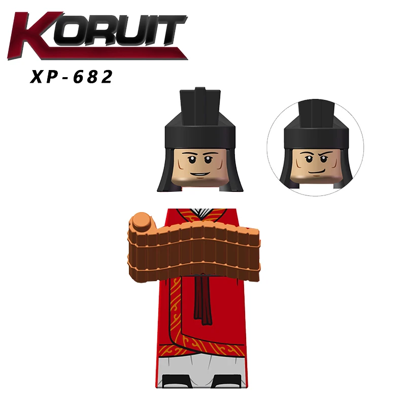 Строительные блоки MOC средневековые старинные китайские военные фигурки шлемы