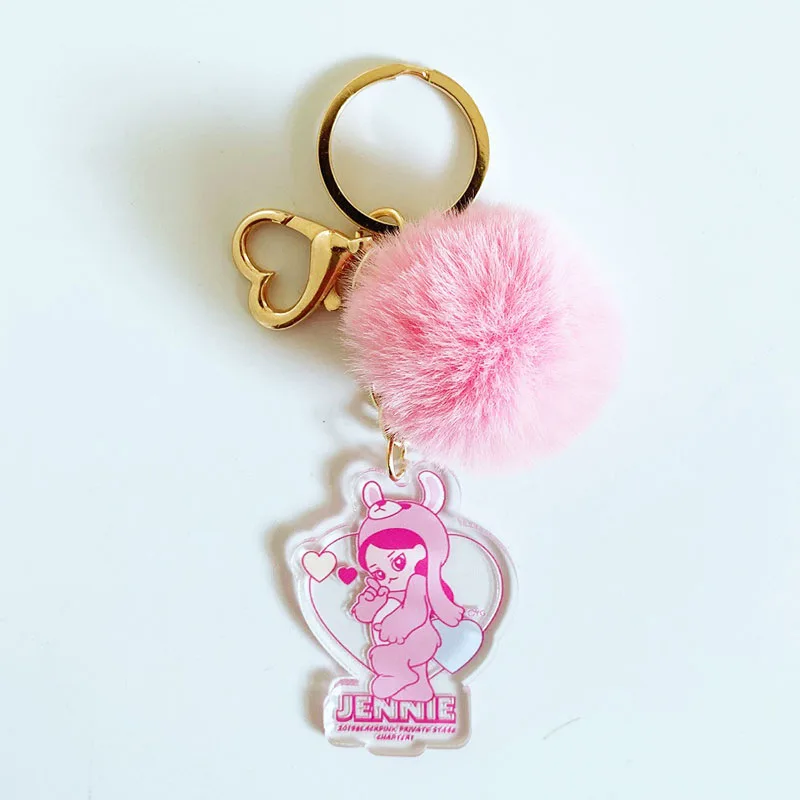 Kpop KeychainCute Q версия брелки мультфильм розовый брелок аксессуары акриловое кольцо