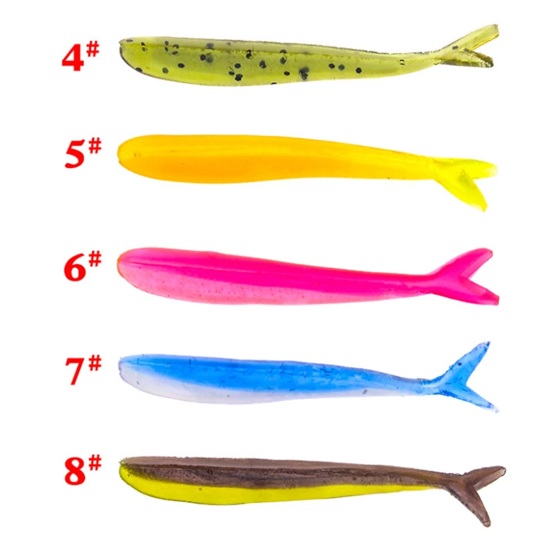 

5pcs/lot Bait Soft Lures Piece Artificial Tackle Bait 7cm 2g Goods For Fishing Sea Fishing Pva Swimbait Wobblers